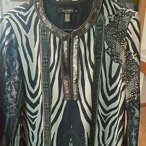 Etro animal print and embellished dress